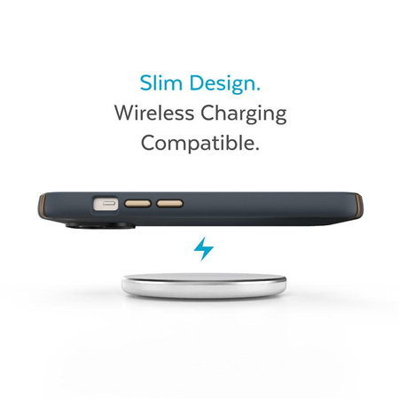 Speck Presidio2 Pro - Antibacterial iPhone 15 Plus / 14 Plus Case (Charcoal / Cool Bronze / Slate)