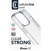 Cellularline Clear Strong - iPhone 15 tok antimikrobiális védelemmel (átlátszó)