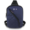 Borsa a tracolla per telefono con tasca in nylon e logo in metallo BMW (blu navy)