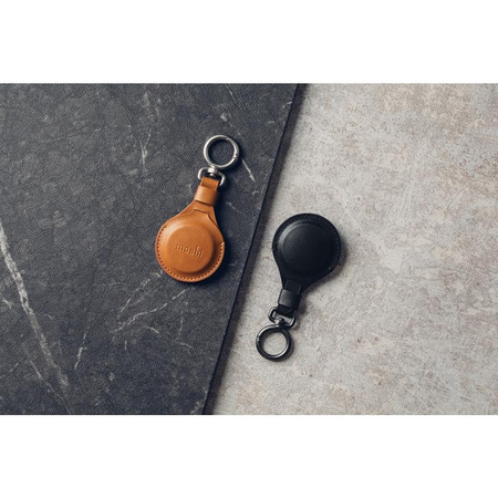 Moshi AirTag Key Ring - Premium key ring for Apple AirTag (Jet Black)