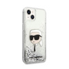 Karl Lagerfeld Liquid Glitter NFT Karl's Head - iPhone 14 Plus Case (silver)