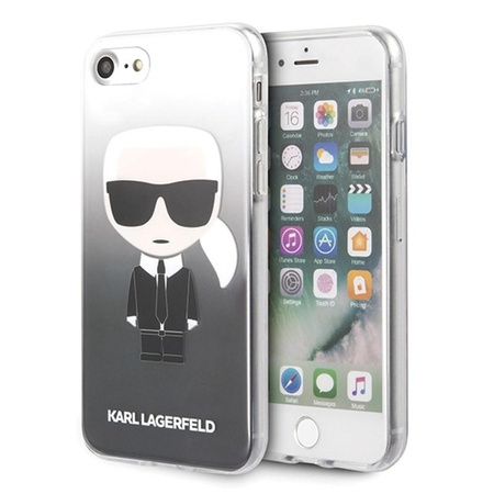 Karl Lagerfeld Iconic Karl Gradient - Coque iPhone SE 2020 / 8 / 7 (noir)
