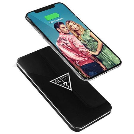 Guess Wireless Charging Base - Univerzális vezeték nélküli induktív töltő, 5 W, 1 A (fekete)