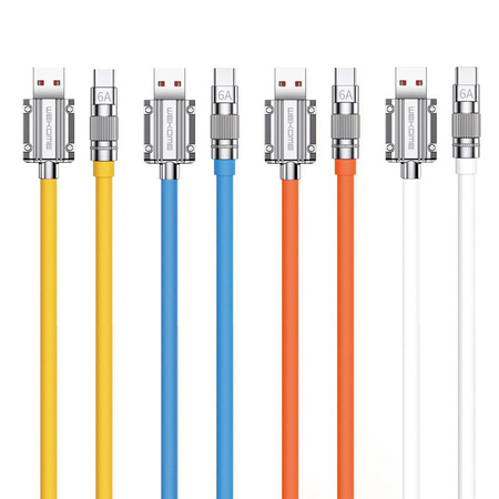 WEKOME WDC-186 Wingle sorozat - USB-A USB-C gyors töltő csatlakozókábel 1 m (fehér)