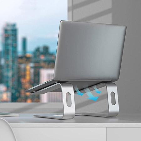 Crong AluBench - Support pour ordinateur portable en aluminium (argent)