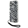 Karl Lagerfeld IML Zebra Pattern & Cord - Pouzdro iPhone 16 Pro (černé)