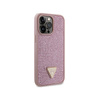 Guess Strass-Dreieck - iPhone 14 Pro Max Tasche (rosa)
