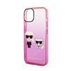 Karl Lagerfeld Gradient Ikonik Karl & Choupette - iPhone 14 Plus tok (rózsaszín)