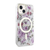 Guess Flower MagSafe - Case for iPhone 14 Plus (Transparent)
