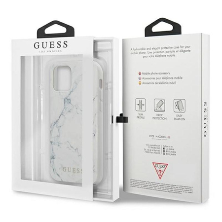 Guess Marble - iPhone 13 Tasche (weiß)