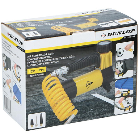 SMALL TOURIST COMPRESSOR 12 volt compressor, ball pump, bike pump, Dunlop