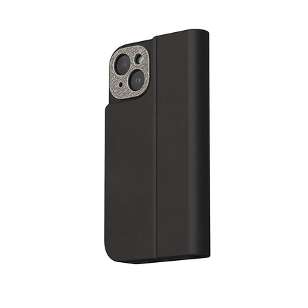Moshi Overture MagSafe - 3-in-1-Ledertasche mit Flip-Cover iPhone 15 (Midnight Black)