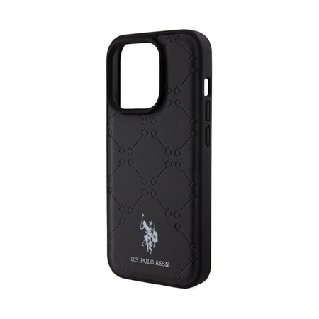 US Polo Assn Yoke Pattern - iPhone 15 Pro Max tok (fekete)