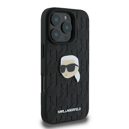 Karl Lagerfeld Monogram Karl Head Pin - Case for iPhone 16 Pro (black)