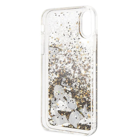 Karl Lagerfeld Signature Glitter Case - iPhone Xs / X Case (Floatting Charms)