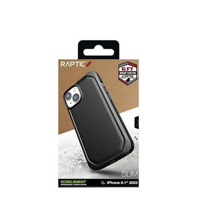 X-Doria Raptic Slim - Etui biodégradable pour iPhone 14 (Noir)