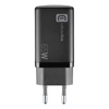 Cellularline Multipower Micro GaN - Chargeur de puissance 2x USB-C & USB-A Power Delivery 65W (noir)
