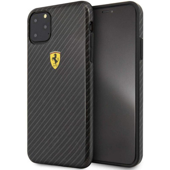 Ferrari On Truck Racing Shield Hardcase - iPhone 11 Pro tok (Carbon Effect/Fekete)