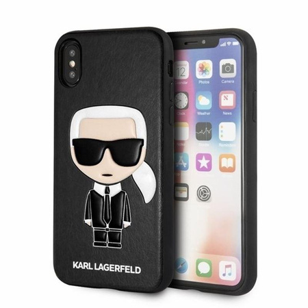Karl Lagerfeld Iconic Karl dombornyomott - iPhone Xs Max tok (fekete)