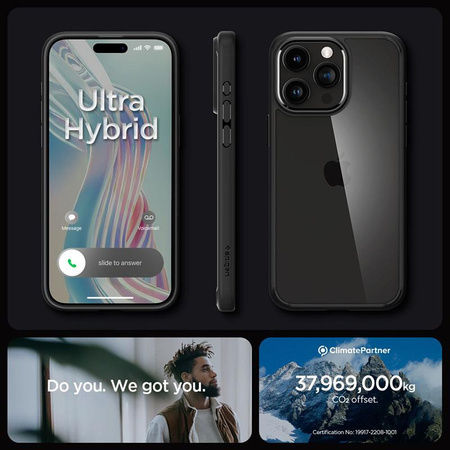 Spigen Ultra Hybrid - pouzdro pro iPhone 15 Pro (matně černé)
