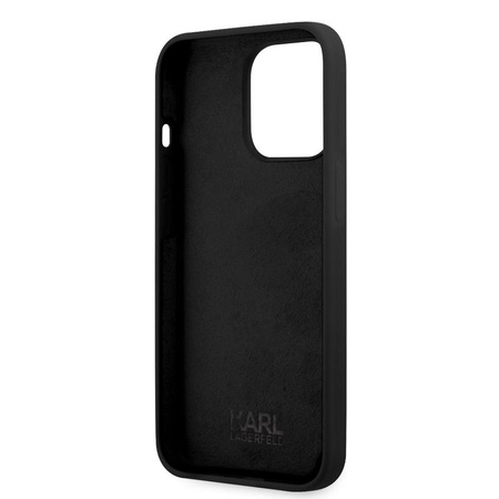 Karl Lagerfeld Silicone Iconic Karl`s Head - Coque iPhone 13 Pro Max (noir)