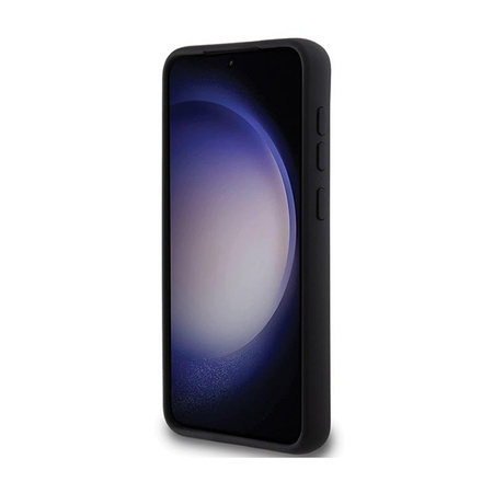 Karl Lagerfeld Silicone Karl & Choupette Metall-Anstecker - Hülle Samsung Galaxy S24+ (czarny)