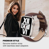 Crong Noble Band - Természetes bőrszíj Apple Watch 38/40/41/42 mm-es órához (Espresso)