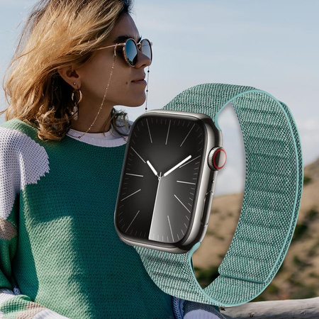 Crong Melange - Magnetický řemínek pro Apple Watch 38/40/41/42 mm (tyrkysová melanž)