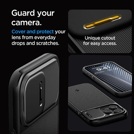 Spigen Optik Armor Mag Mag MagSafe - tok iPhone 15 Pro Max készülékhez (fekete)