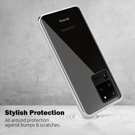 Crong Crystal Slim Cover - Samsung Galaxy S20 Ultra tok (átlátszó)