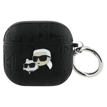 Karl Lagerfeld Monogram Karl & Choupette Head - pouzdro na AirPods 4 (černé)