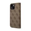Guess 4G Metal Camera Outline Booktype Case - Case for iPhone 14 (Brown)