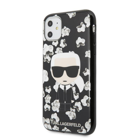 Karl Lagerfeld Iconic Karl Flower - iPhone 11 Case (black)