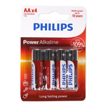 Philips - Jeu de piles alcalines AA/R6 4pc.
