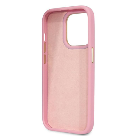 Guess Croco Collection - Case for iPhone 14 Pro (Pink)