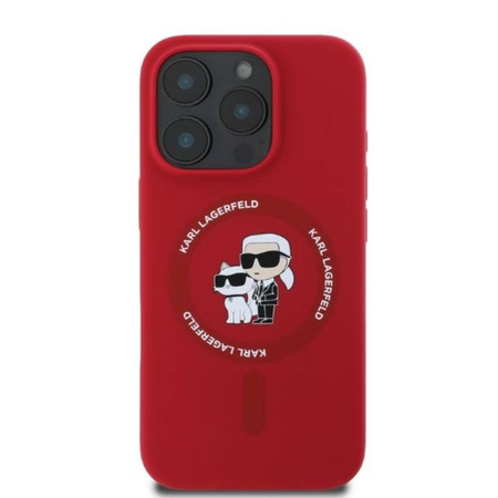 Karl Lagerfeld Silicone Karl & Choupette Ring MagSafe - iPhone 16 Pro Max Case (red)