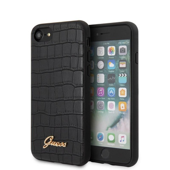Guess Croco Case - pouzdro pro iPhone SE 2020 / 8 / 7 (černé)