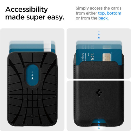 Spigen Valentinus Pro MagSafe – Magnetická peněženka (Black)