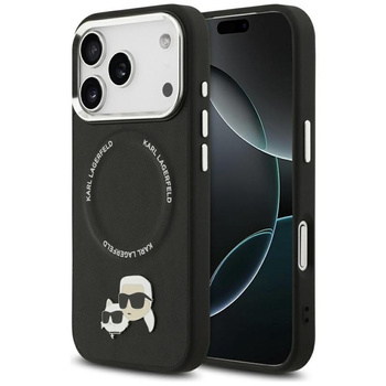 Karl Lagerfeld Karl & Choupette Pins MagSafe - Case for iPhone 17 Pro (black)