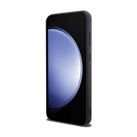 Kovové logo Guess Quilted – pouzdro Samsung Galaxy S23 FE (černé)