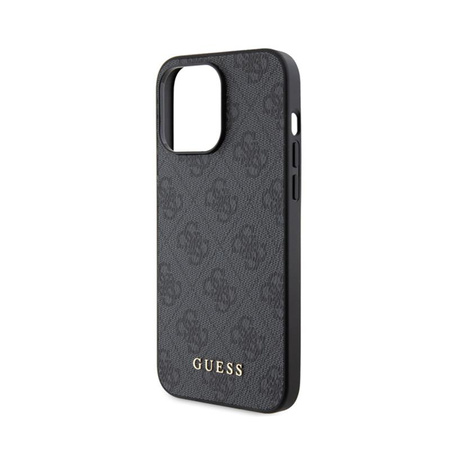 Guess 4G Metal Gold Logo - pouzdro pro iPhone 15 Pro Max (šedé)