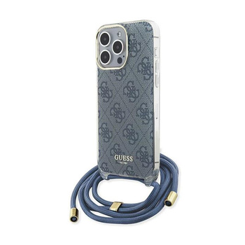 Guess Crossbody Cord 4G Print - iPhone 15 Pro tok (kék)