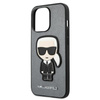 Karl Lagerfeld Saffiano Ikonik Patch - Etui iPhone 13 Pro Max (srebrny)