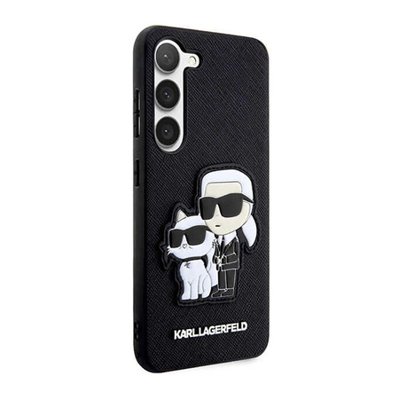 Karl Lagerfeld NFT Saffiano Karl & Choupette - Samsung Galaxy S23+ Tasche (schwarz)