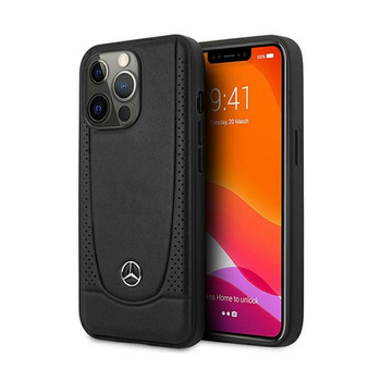 Mercedes Leather Urban Line - Tasche iPhone 15 Pro (Schwarz)