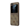 Guess bőr 4G Triangle Strass - Samsung Z Flip 5 tok (barna)