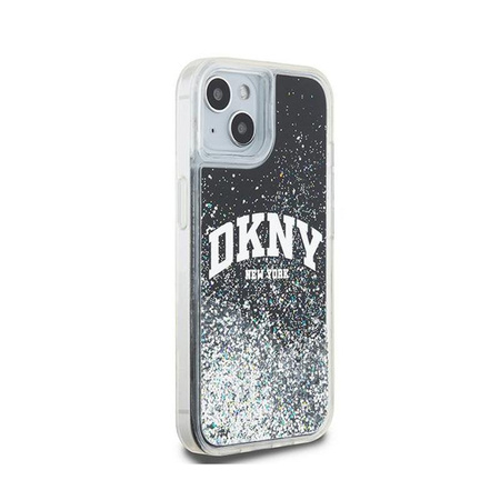 DKNY Liquid Glitter Big Logo - iPhone 15 / 14 / 13 tok (fekete)