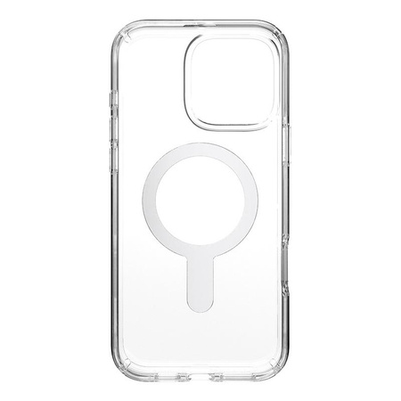 Speck Presidio Perfect-Clear ClickLock & MagSafe - Coque iPhone 16 Pro Max (Clair / Finition Chrome / Argent Serein)