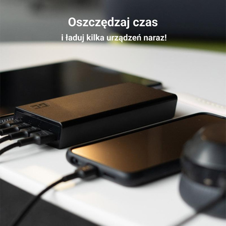 Green Cell PowerPlay20s - Power Bank 20000 mAh USB-A QuickCharge 3.0 és 2x USB-C Power Delivery 22.5W (fekete)