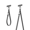 Moshi 2-in-1 Wrist & Body Strap with Adapter - eko kožená šňůrka na telefon (půlnočně šedá)